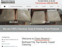 Tablet Screenshot of cleanmastersbullheadcity.com